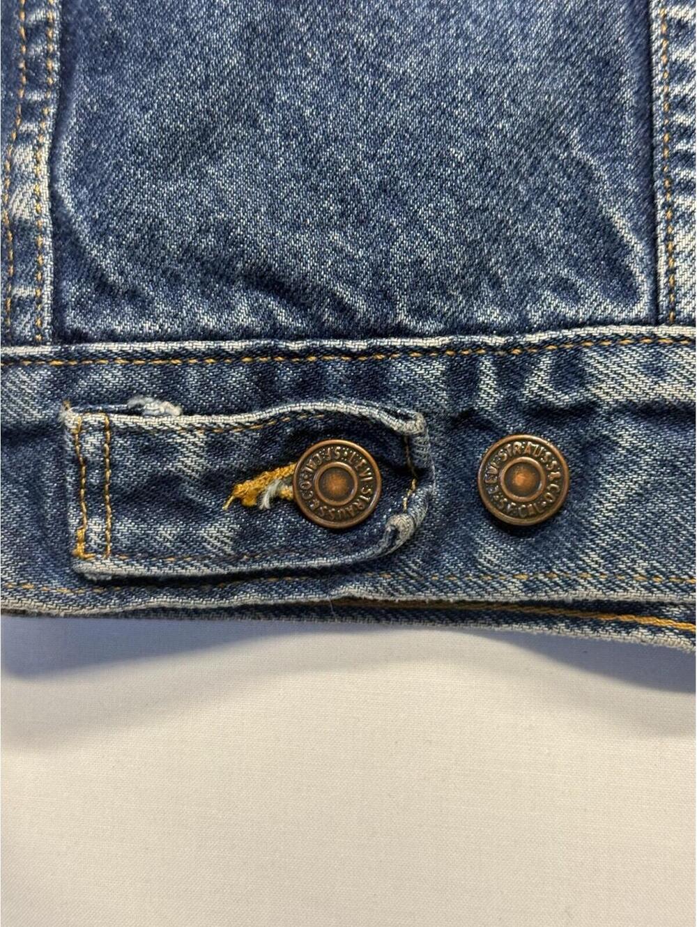 Vintage 1984 LEVIS  Type III Denim Trucker Jacket Flannel Lined Size 40 “NO E!” - Picture 5 of 9